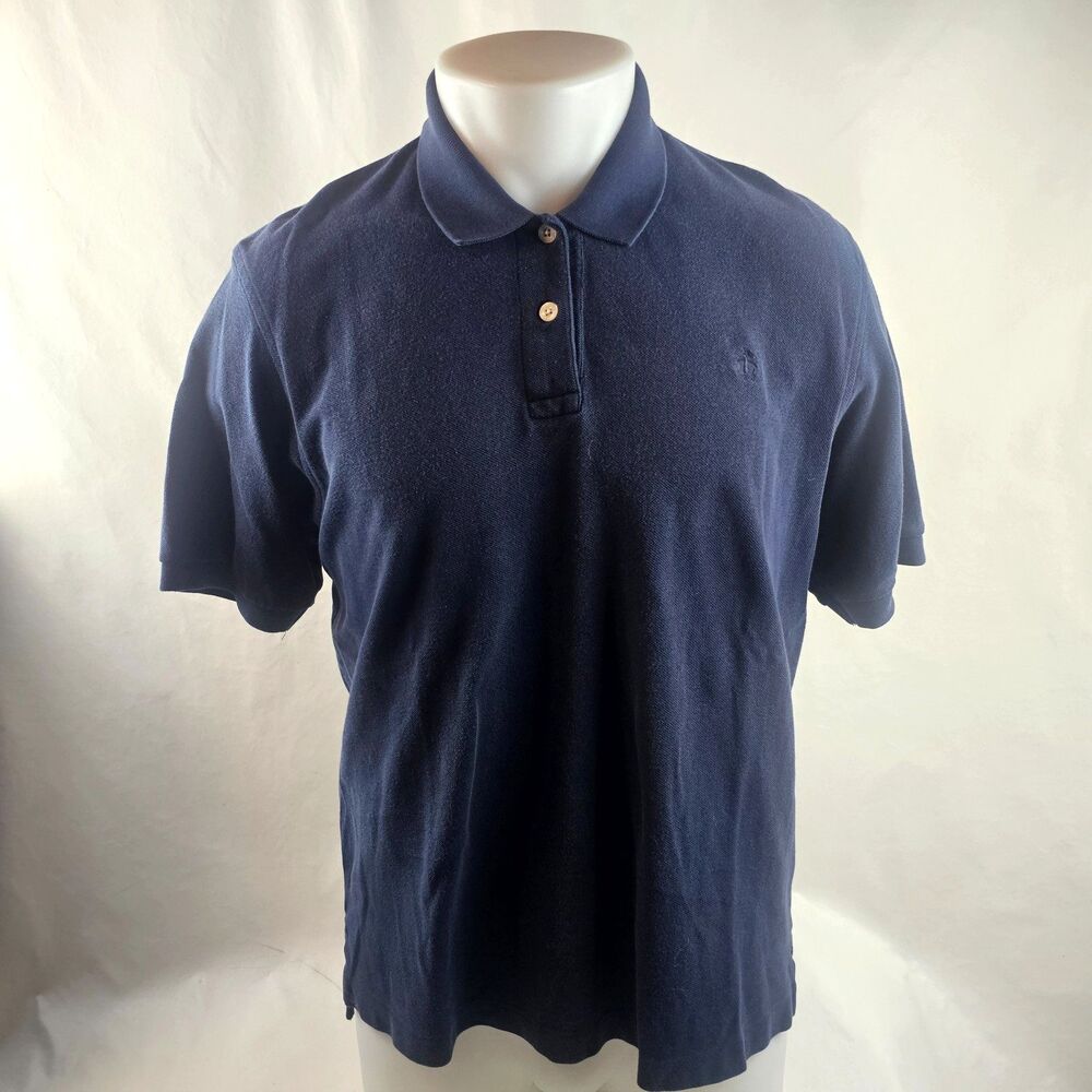 Vintage Brooks Brothers Shirt Men Large Blue Polo Golf Made in USA Preppy Casual
